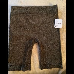 Free People Spandex Gold Sparkly shorts